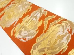 アンティーク　渦巻き模様織出し袋帯（着用可）